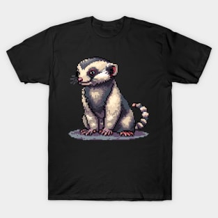 Pixelated Ferret Artistry T-Shirt